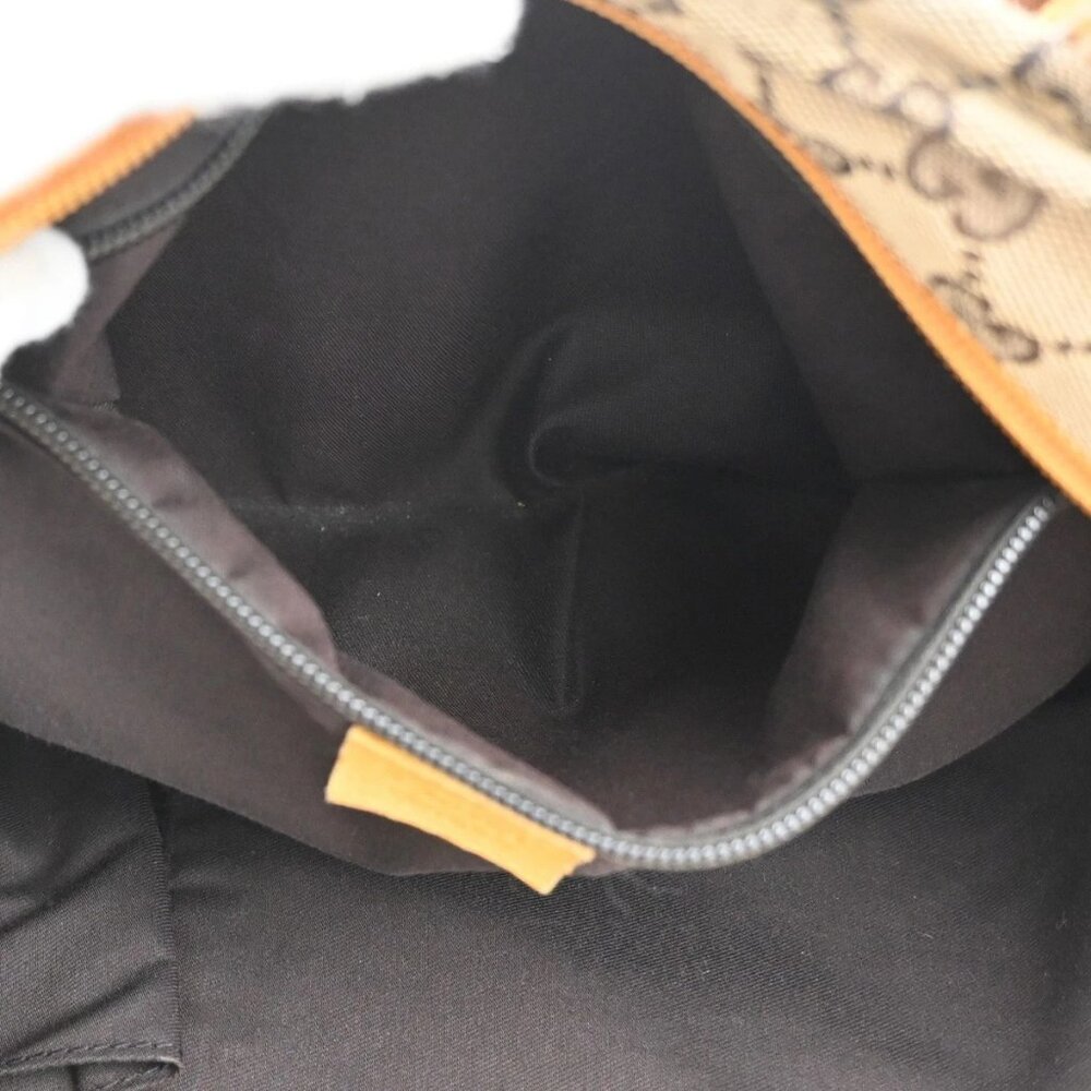 GUCCI GG Canvas Shoulder Tote Bag Leather canvas Yellow Italy 66CA368 - Picture 10 of 14